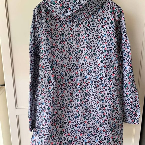 Joules Go Lightly Silver Multi Rain Jacket-NWT- SZ 8,10,12 - Picture 4 of 5